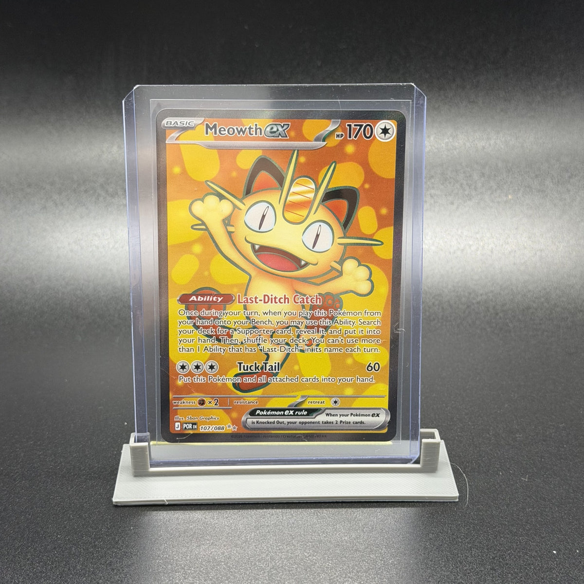 Meowth ex (Full Art) 107/088 — Pokémon TCG: Mega Evolution — Perfect Order